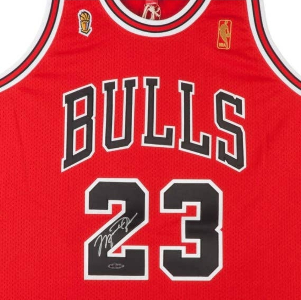 Mitchell & Ness Red and Black Basketball Jersey